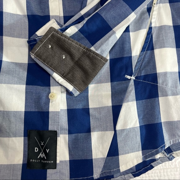 Dolly Varden Women's Rivadavia Shirt Small Blue Checkered Outdoor Clothing - Picture 7 of 11